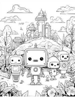Free Robot Animal Coloring Pages - 4