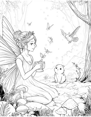 Free Fairy Tale Coloring Pages - 4
