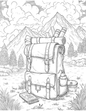 Free Rucksack Coloring Pages - 4