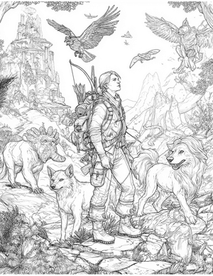 Free Crossbow Coloring Pages - 4