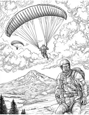 Free Paragliding Coloring Pages - 4