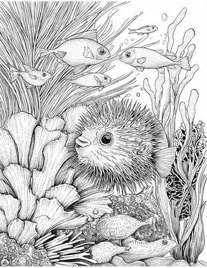 Free Pufferfish Coloring Pages - 4