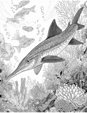 Free Paddlefish Coloring Pages - 4