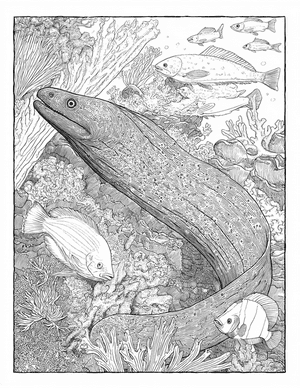 Free Moray Eel Coloring Pages - 4