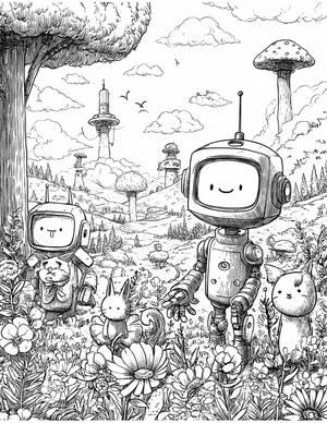 Free Robot Animal Coloring Pages - 5