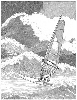 Free Windsurfing Coloring Pages - 5