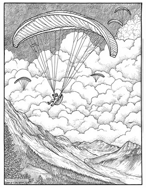 Free Paragliding Coloring Pages - 5