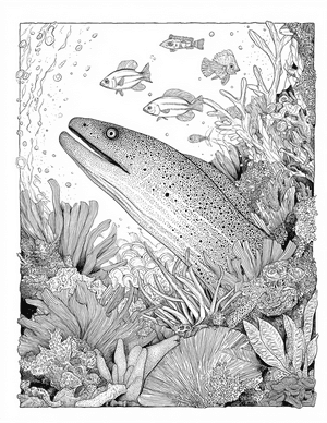 Free Moray Eel Coloring Pages - 5