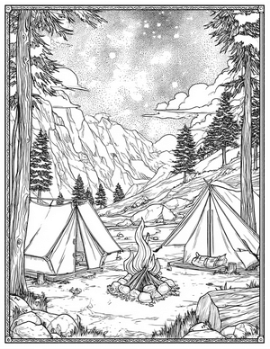 Free Bivouac Coloring Pages - 5