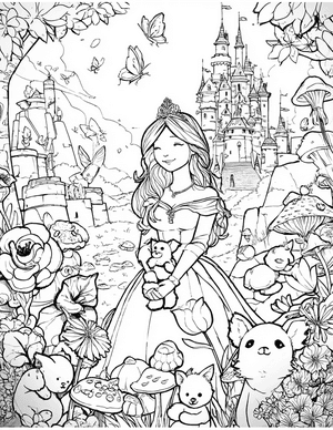 Free Princess Doll Coloring Pages - 7
