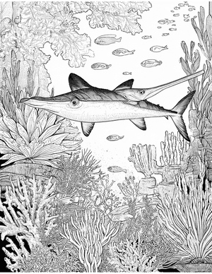 Free Paddlefish Coloring Pages - 5