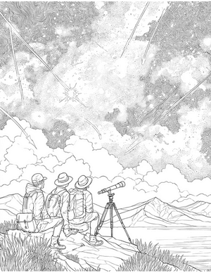 Free Stargazing Coloring Pages - 6