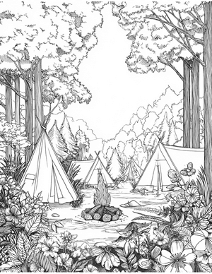 Free Camp Coloring Pages - 5