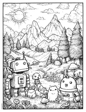 Free Robot Animal Coloring Pages - 6