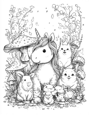 Free Unicorn Coloring Pages - 6