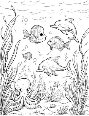 Free Ocean Creature Coloring Pages - 6