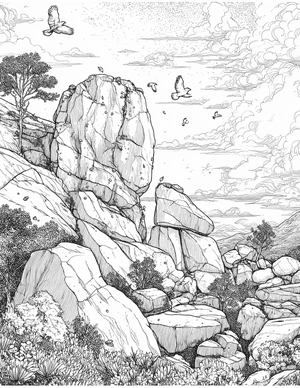 Free Bouldering Coloring Pages - 6