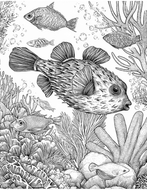 Free Pufferfish Coloring Pages - 6
