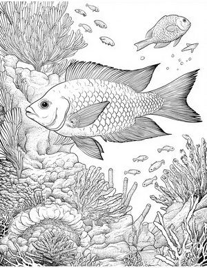 Free Parrotfish Coloring Pages - 6