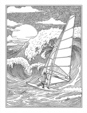 Free Windsurfing Coloring Pages - 6