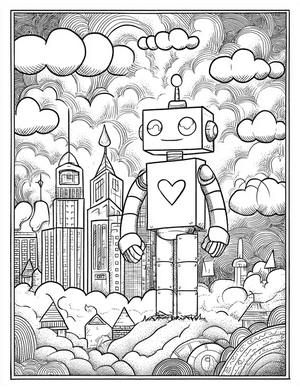 Free Robot Pet Coloring Pages - 6