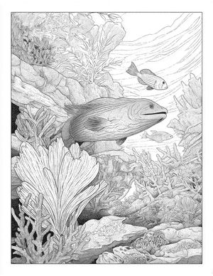 Free Moray Eel Coloring Pages - 6