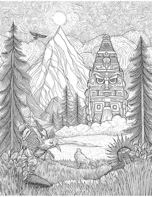 Free Totem Coloring Pages - 6