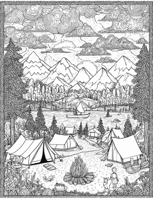 Free Camp Coloring Pages - 6