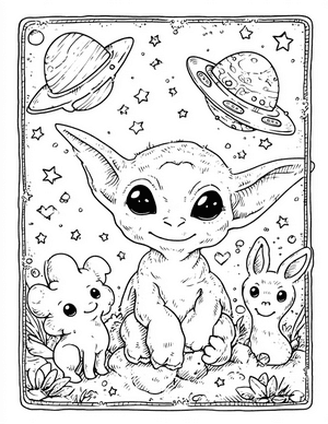 Free Alien Baby Coloring Pages - 7