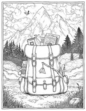Free Rucksack Coloring Pages - 7