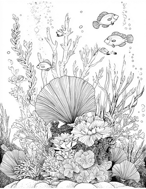 Free Scallop Coloring Pages - 7