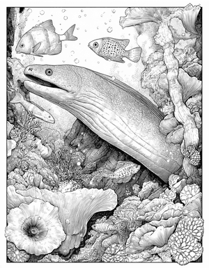 Free Moray Eel Coloring Pages - 7