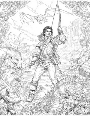Free Crossbow Coloring Pages - 7