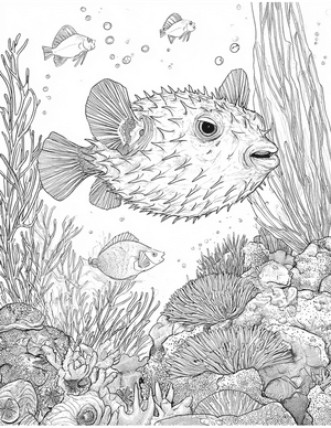 Free Pufferfish Coloring Pages - 7