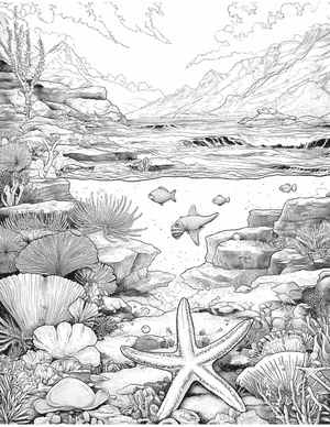 Free Tide Pool Coloring Pages - 7