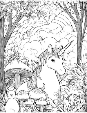 Free Unicorn Coloring Pages - 8