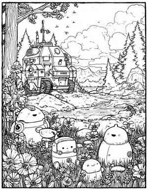 Free Robot Animal Coloring Pages - 8