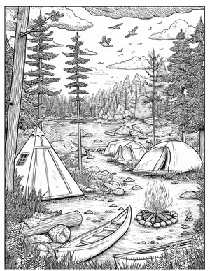 Free Camp Coloring Pages - 7