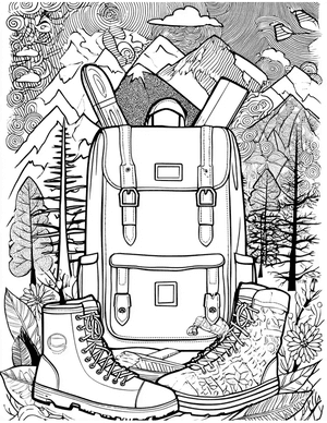 Free Rucksack Coloring Pages - 8
