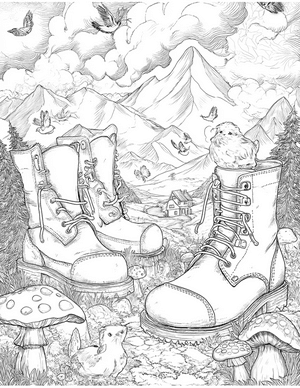 Free Boots Coloring Pages - 8