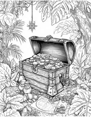 Free Treasure Coloring Pages - 8