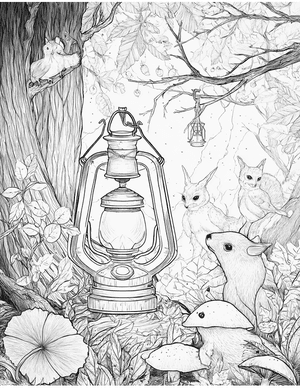 Free Lantern Coloring Pages - 8