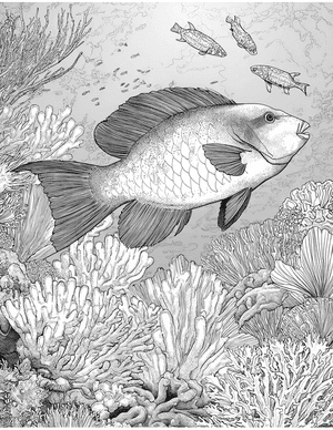Free Parrotfish Coloring Pages - 8