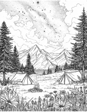 Free Bivouac Coloring Pages - 8