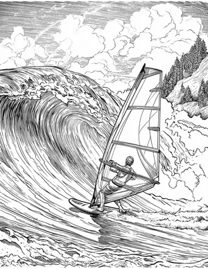 Free Windsurfing Coloring Pages - 8