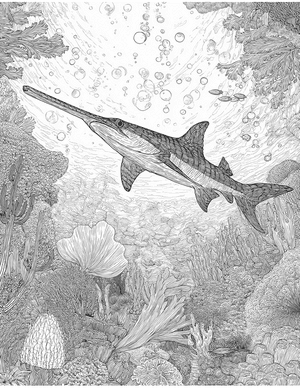 Free Paddlefish Coloring Pages - 8