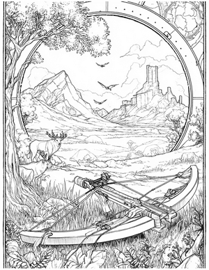 Free Crossbow Coloring Pages - 8