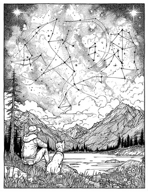 Free Stargazing Coloring Pages - 9