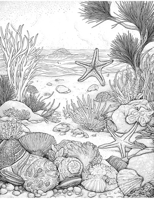 Free Tide Pool Coloring Pages - 8