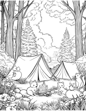 Free Camp Coloring Pages - 8